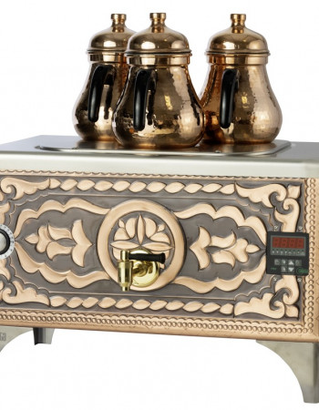 CaiQara Smart Elektrikli Çay Makinesi 3 Demlikli Retro | Professionelle Teemaschine