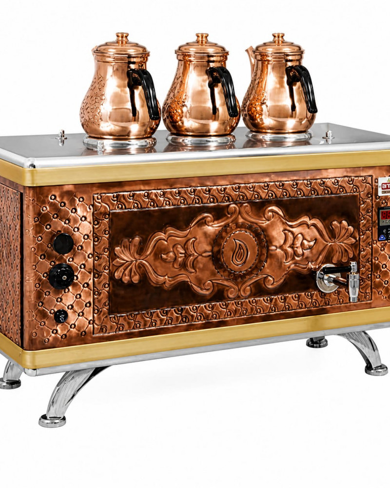 Titanium Çay Kazanı - Antik Kupfer – Kompact - Digital Gas & Elektro – 3er