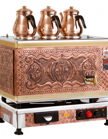 Titanium Çay Kazanı – Antik Kupfer – Akıllı Dijital Gazlı & Elektrikli
