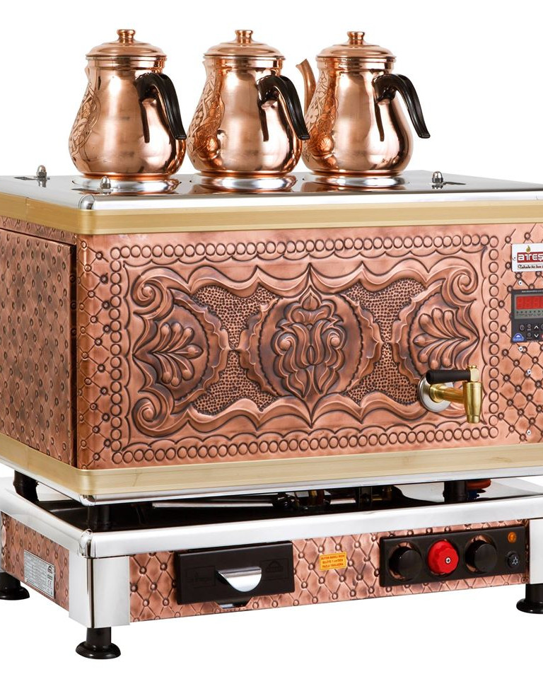 Titanium Çay Kazanı – Antik Kupfer – Akıllı Dijital Gazlı & Elektrikli